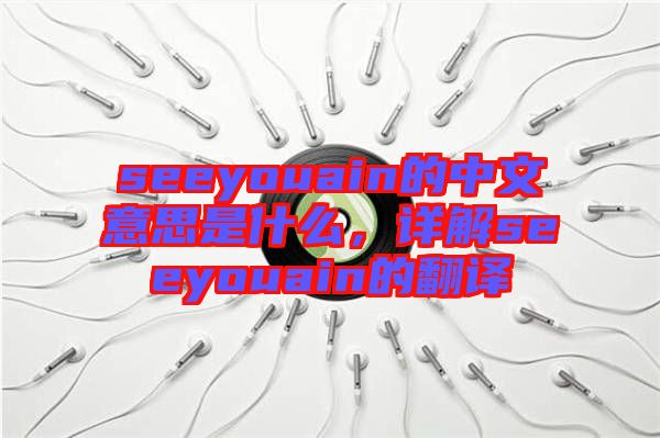 seeyouain的中文意思是什么，詳解seeyouain的翻譯