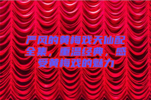 嚴風的黃梅戲天仙配全集，重溫經(jīng)典，感受黃梅戲的魅力