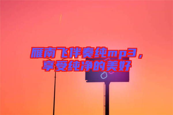 雁南飛伴奏純mp3，享受純凈的美好