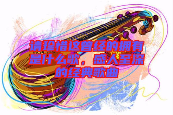 請珍惜這曾經(jīng)的擁有是什么歌，感人至深的經(jīng)典歌曲