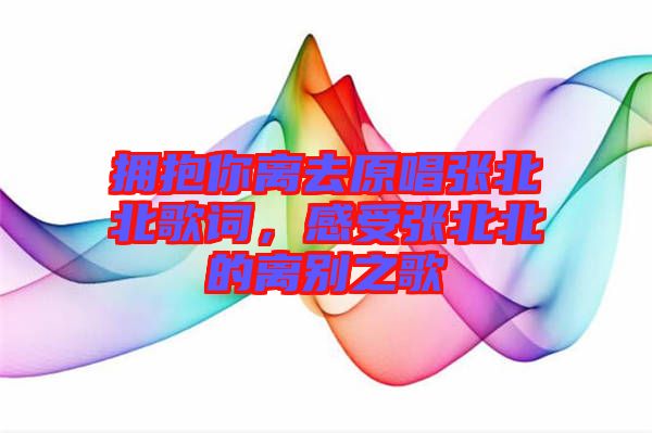 擁抱你離去原唱張北北歌詞，感受張北北的離別之歌
