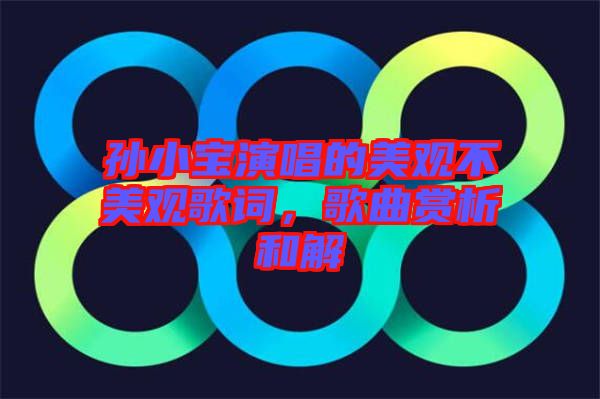 孫小寶演唱的美觀不美觀歌詞，歌曲賞析和解