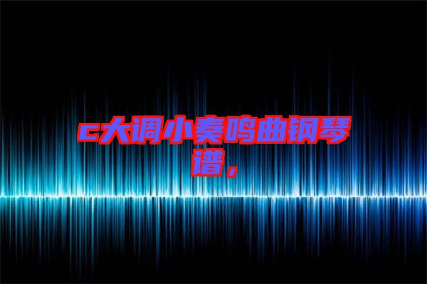 c大調(diào)小奏鳴曲鋼琴譜，