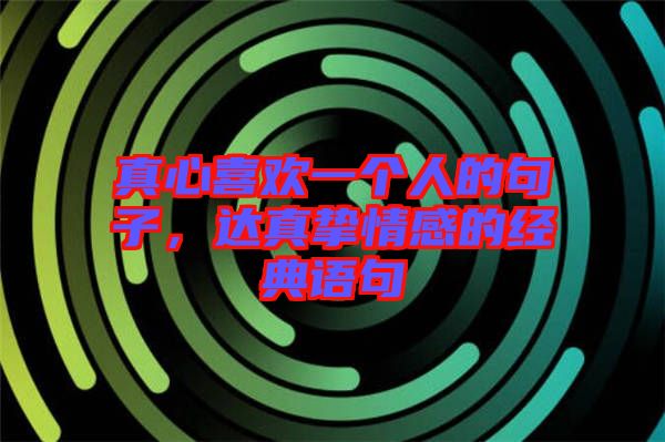 真心喜歡一個人的句子，達真摯情感的經(jīng)典語句