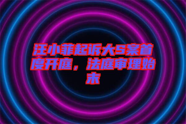 汪小菲起訴大S案首度開(kāi)庭，法庭審理始末