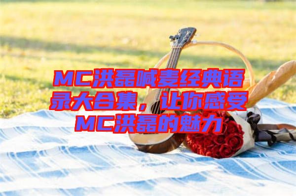 MC洪磊喊麥經(jīng)典語錄大合集，讓你感受MC洪磊的魅力