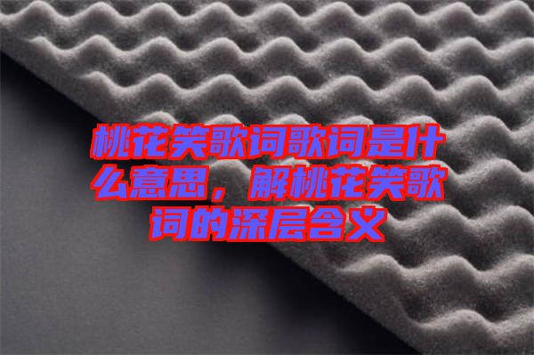 桃花笑歌詞歌詞是什么意思，解桃花笑歌詞的深層含義