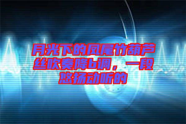 月光下的鳳尾竹葫蘆絲吹奏降b調，一段悠揚動聽的