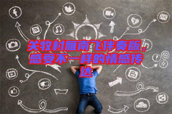 關(guān)牧村雁南飛伴奏版，感受不一樣的情感傳達