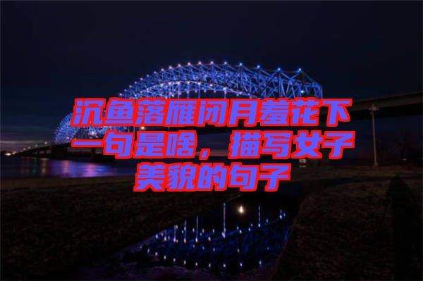 沉魚落雁閉月羞花下一句是啥，描寫女子美貌的句子