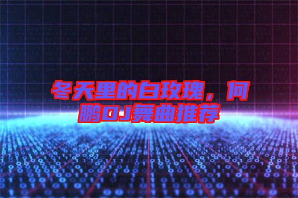 冬天里的白玫瑰，何鵬DJ舞曲推薦