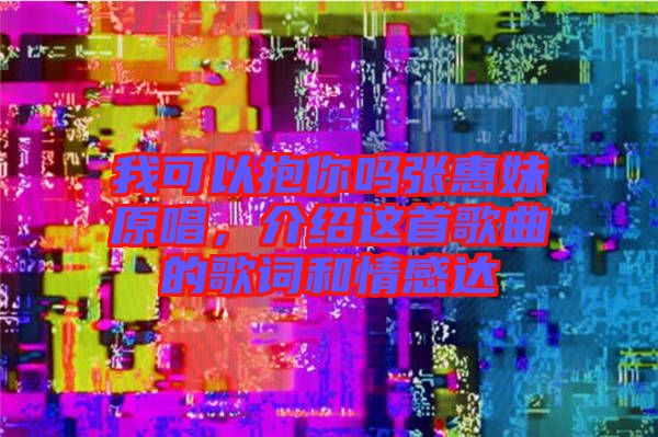 我可以抱你嗎張惠妹原唱，介紹這首歌曲的歌詞和情感達