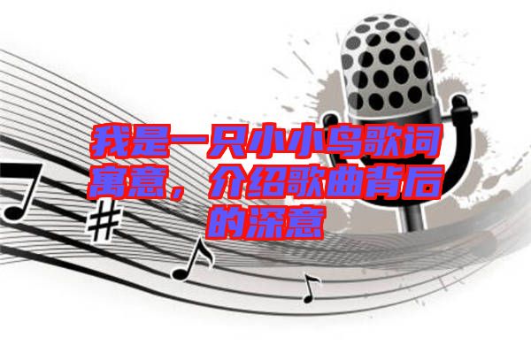 我是一只小小鳥(niǎo)歌詞寓意，介紹歌曲背后的深意
