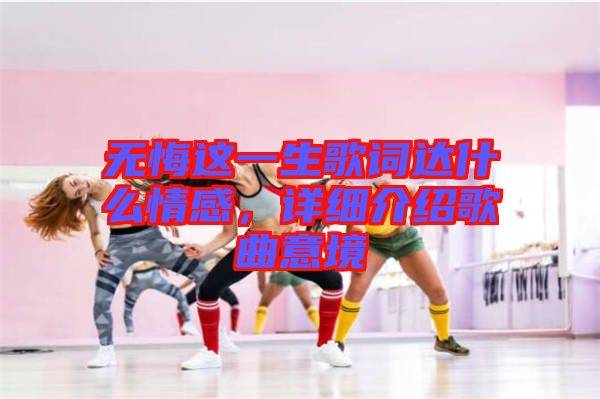 無悔這一生歌詞達(dá)什么情感，詳細(xì)介紹歌曲意境