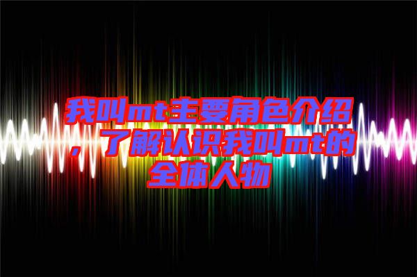我叫mt主要角色介紹，了解認(rèn)識(shí)我叫mt的全體人物