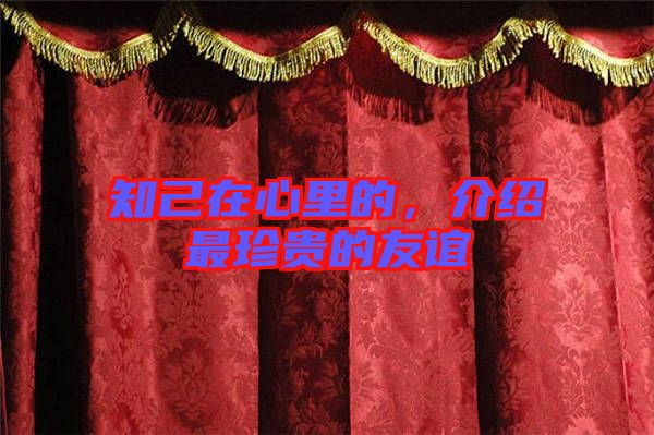 知己在心里的，介紹最珍貴的友誼