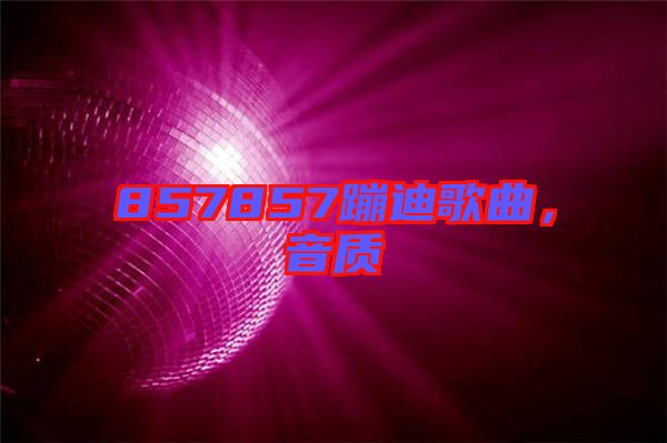 857857蹦迪歌曲，音質(zhì)