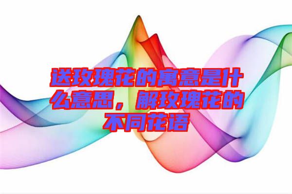 送玫瑰花的寓意是什么意思，解玫瑰花的不同花語(yǔ)