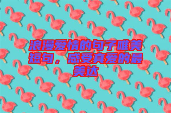 浪漫愛(ài)情的句子唯美短句，感受真愛(ài)的最美達(dá)