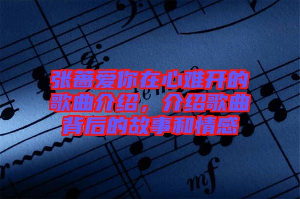 張薔愛你在心難開的歌曲介紹，介紹歌曲背后的故事和情感