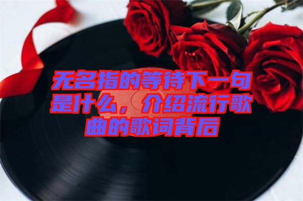 無(wú)名指的等待下一句是什么，介紹流行歌曲的歌詞背后