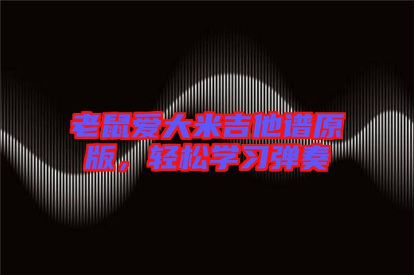 老鼠愛大米吉他譜原版，輕松學(xué)習(xí)彈奏