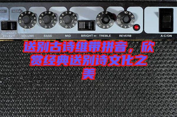 送別古詩維帶拼音，欣賞經(jīng)典送別詩文化之美