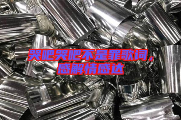 哭吧哭吧不是罪歌詞，感解情感達