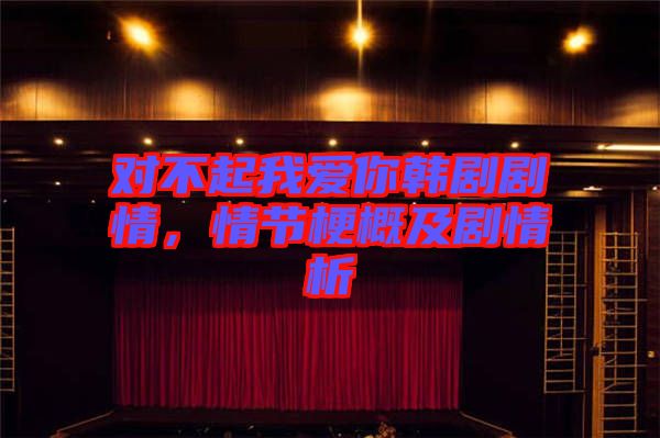 對(duì)不起我愛你韓劇劇情，情節(jié)梗概及劇情析