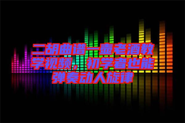 二胡曲譜一壺老酒教學(xué)視頻，初學(xué)者也能彈奏動人旋律
