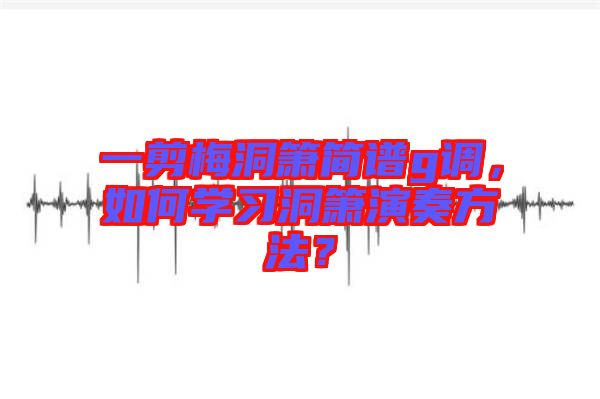 一剪梅洞簫簡(jiǎn)譜g調(diào)，如何學(xué)習(xí)洞簫演奏方法？