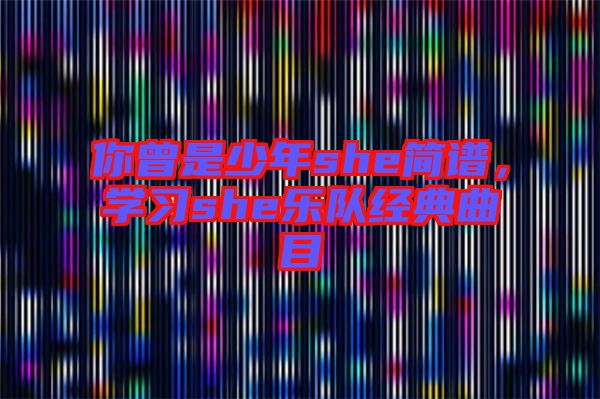 你曾是少年she簡譜，學習she樂隊經(jīng)典曲目