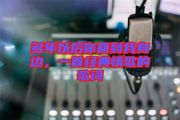 多年以后你回到我身邊，一首經(jīng)典情歌的歌詞