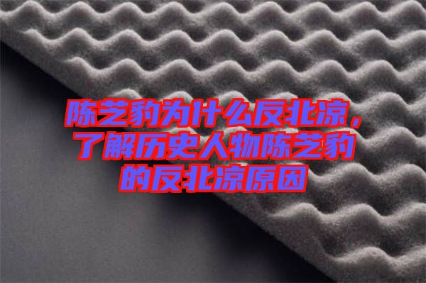 陳芝豹為什么反北涼，了解歷史人物陳芝豹的反北涼原因