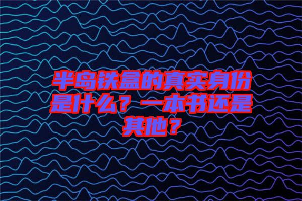半島鐵盒的真實身份是什么？一本書還是其他？