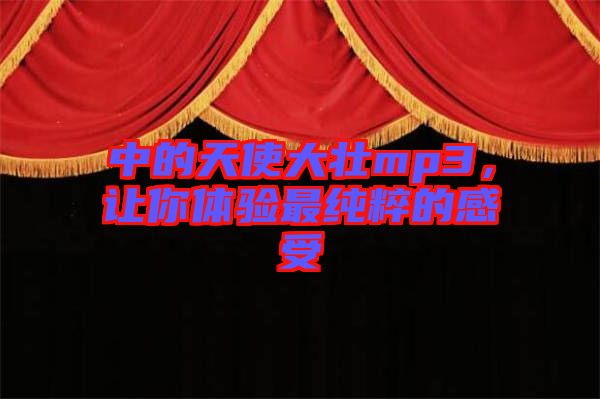 中的天使大壯mp3，讓你體驗(yàn)最純粹的感受