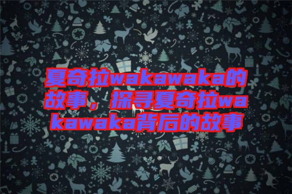 夏奇拉wakawaka的故事，探尋夏奇拉wakawaka背后的故事