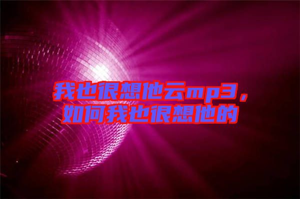 我也很想他云mp3，如何我也很想他的