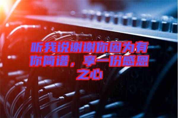 聽我說謝謝你因為有你簡譜，享一份感恩之心