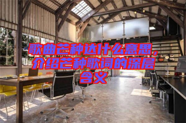 歌曲芒種達(dá)什么意思，介紹芒種歌詞的深層含義
