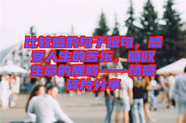 比較感的句子短句，感受人生的苦樂，感嘆生命的脆弱——情感碎片分享