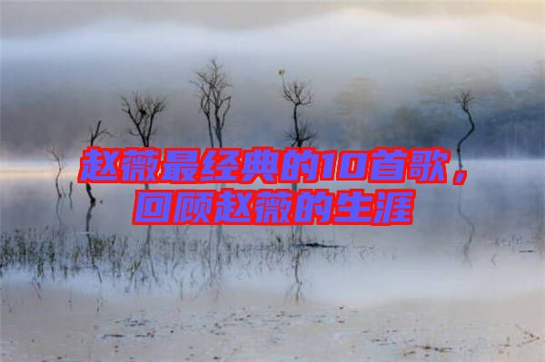 趙薇最經(jīng)典的10首歌，回顧趙薇的生涯