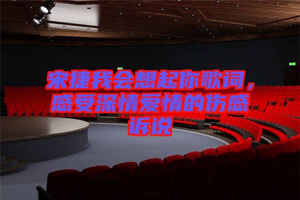 宋捷我會想起你歌詞，感受深情愛情的傷感訴說