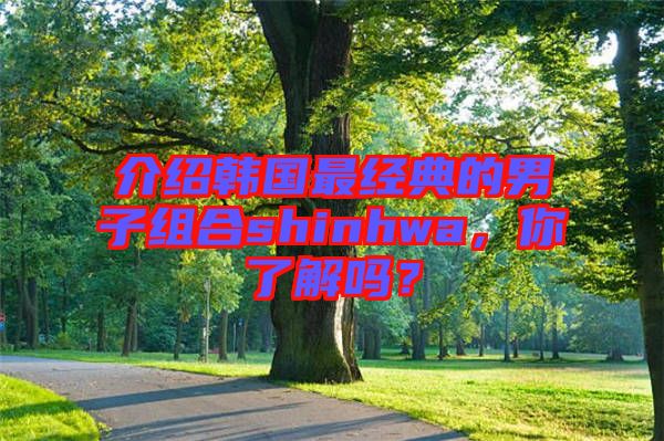 介紹韓國最經(jīng)典的男子組合shinhwa，你了解嗎？