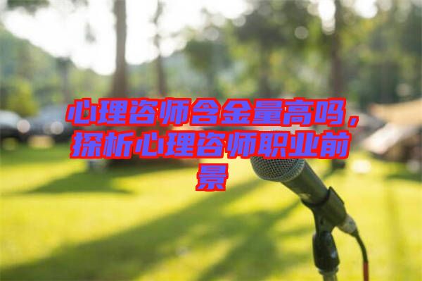心理咨師含金量高嗎，探析心理咨師職業(yè)前景