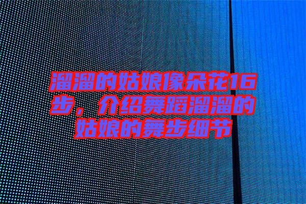 溜溜的姑娘像朵花16步，介紹舞蹈溜溜的姑娘的舞步細(xì)節(jié)