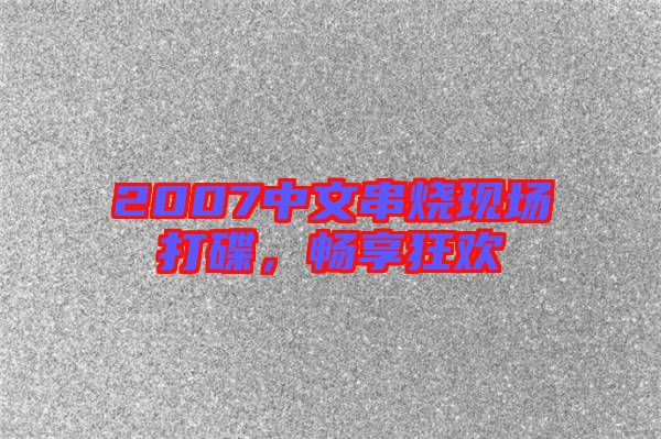 2007中文串燒現(xiàn)場打碟，暢享狂歡