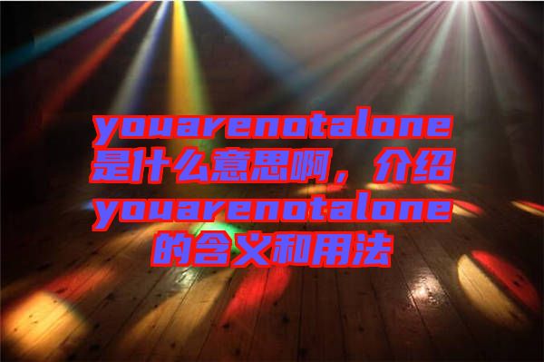 youarenotalone是什么意思啊，介紹youarenotalone的含義和用法