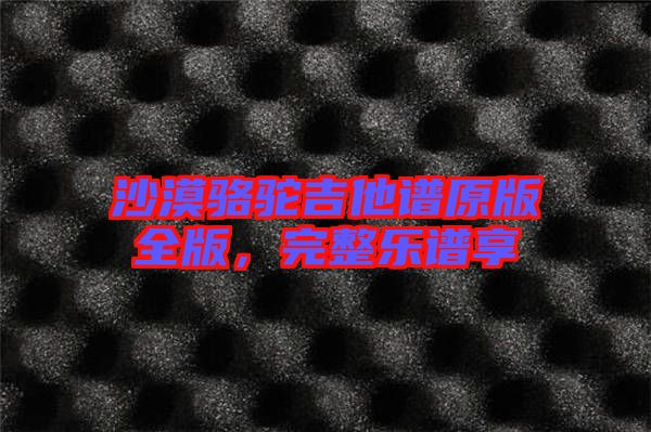 沙漠駱駝吉他譜原版全版，完整樂(lè)譜享