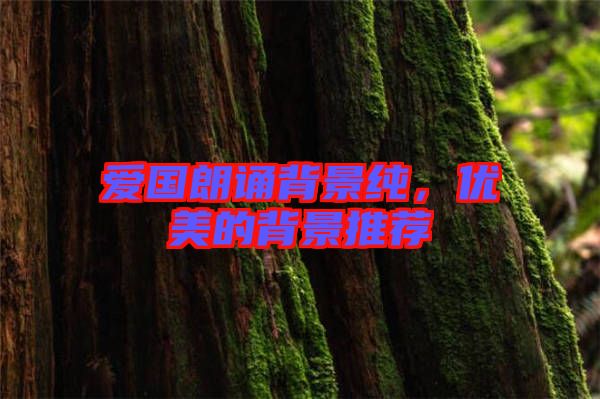 愛(ài)國(guó)朗誦背景純，優(yōu)美的背景推薦